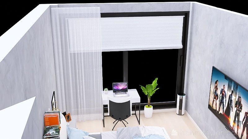 Проект спальной  комнаты 3d design renderings