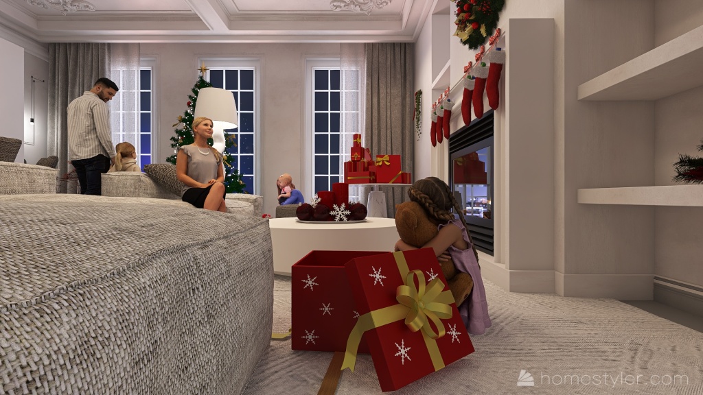 #PartyContest // Christmas dinner 3d design renderings