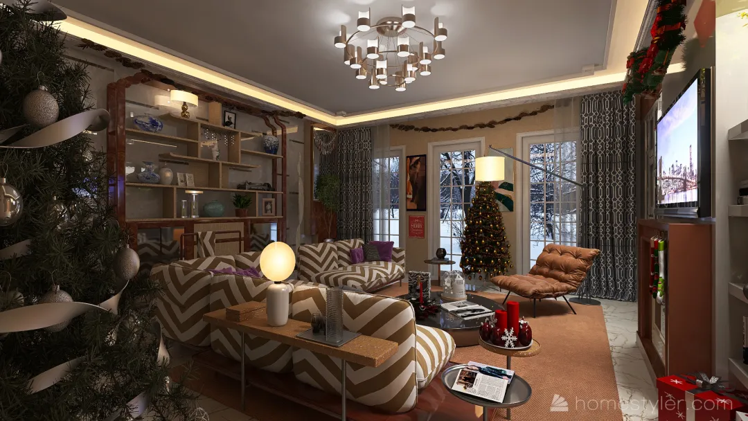 stanze  natalizie 3d design renderings