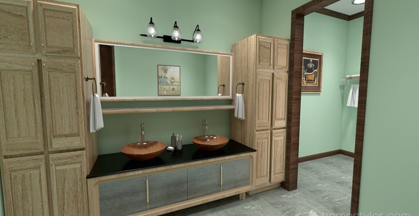 Hall Bath 3d design renderings