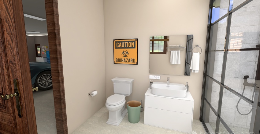 Garage Bath 3d design renderings
