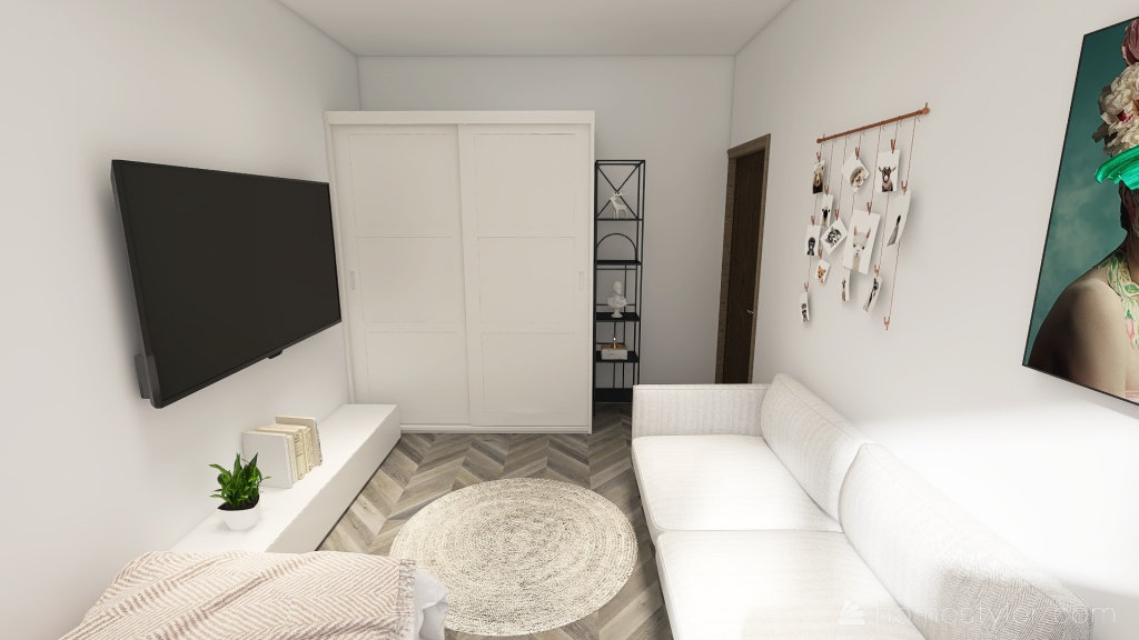 teenager's room #Skandynawski 3d design renderings