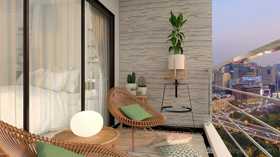 Balcón 3d design renderings