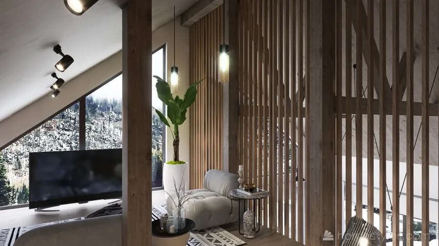 Scandinavian house 3d design renderings