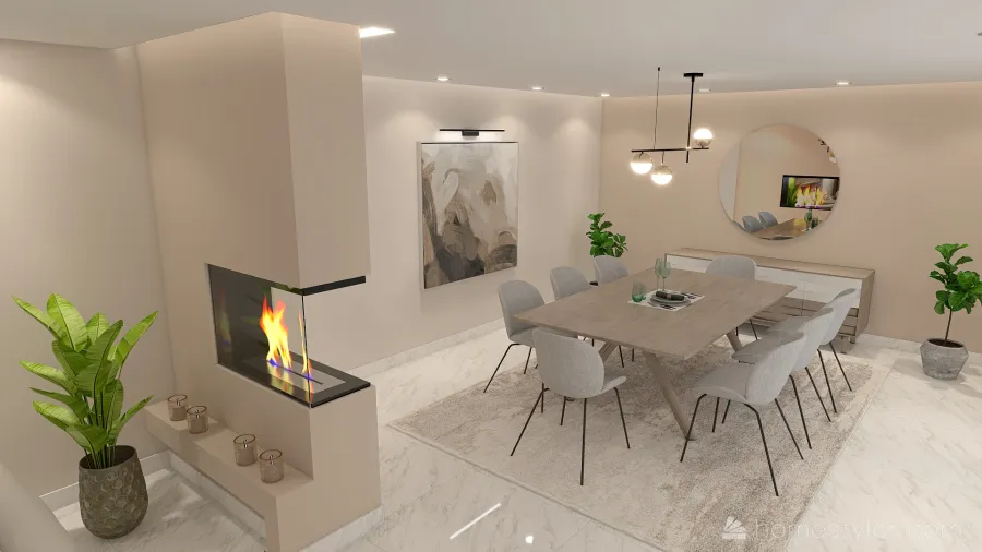 men's majles & Dining (Riyad Villa) 3d design renderings