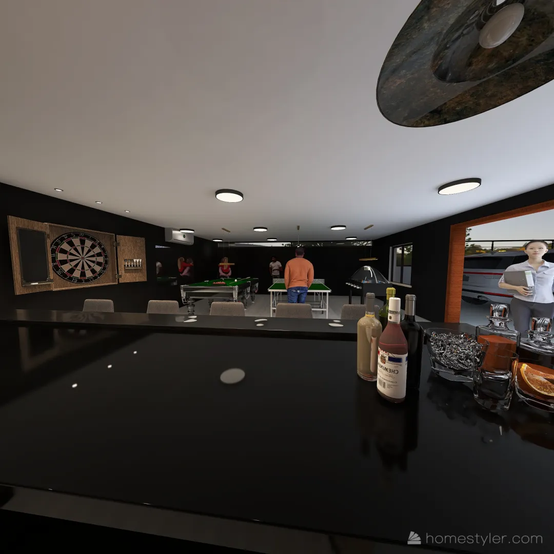 Elite Bar 3d design renderings