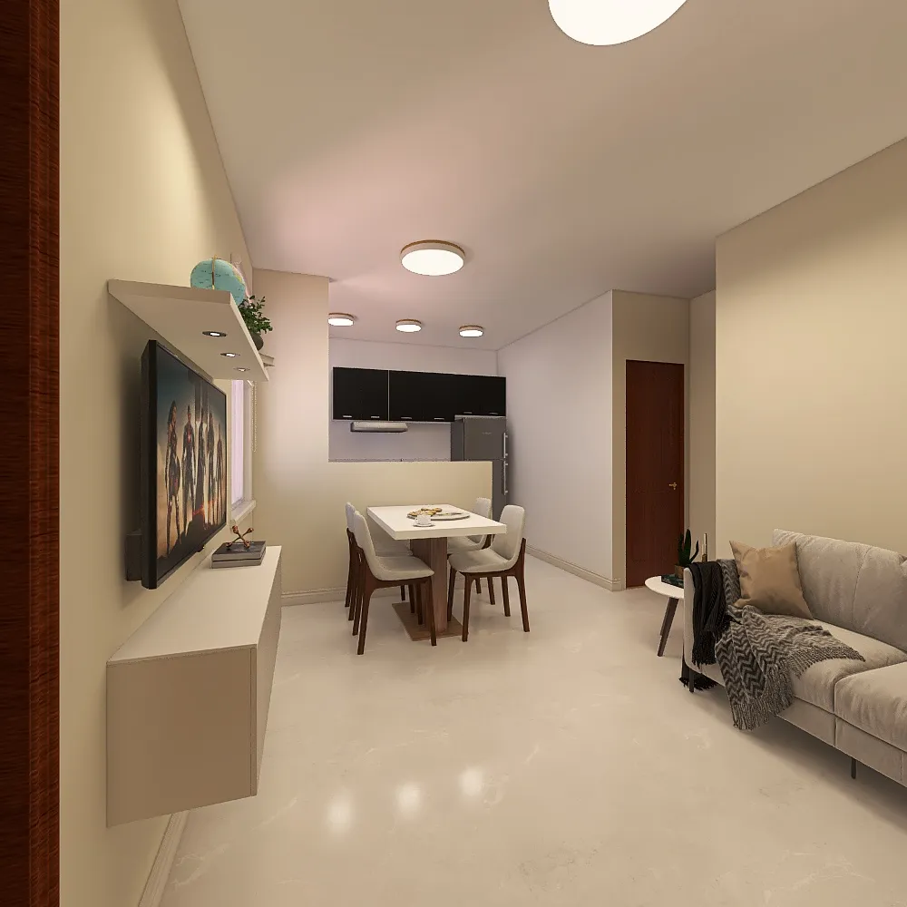 40 m² 3d design renderings