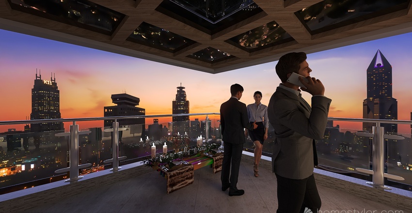 Balcony 3d design renderings