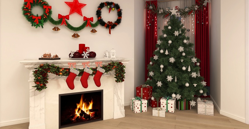 Christmas Tree  Apartment 3d design renderings
