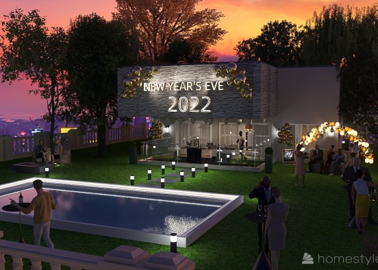 #PartyContest new year's eve party in LA Design Rendering
