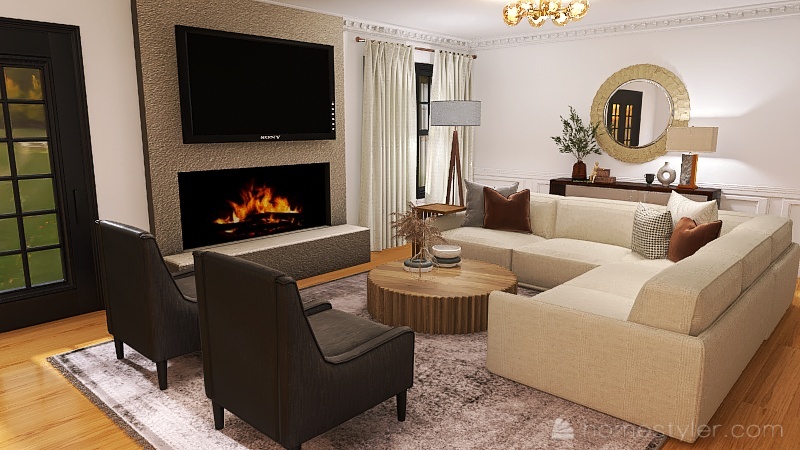 Redman Living Room 12/13/21 3d design renderings