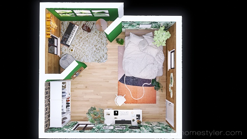 Rainforest inspired room 🌿 3d design picture 30.01