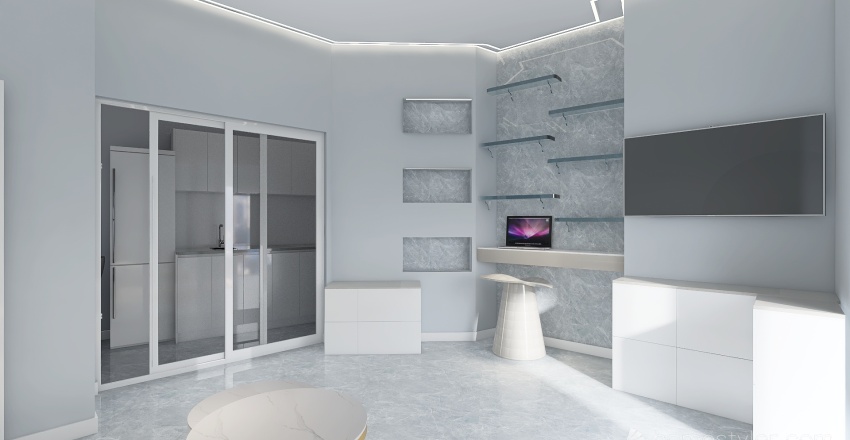 appartamentino milano 3d design renderings