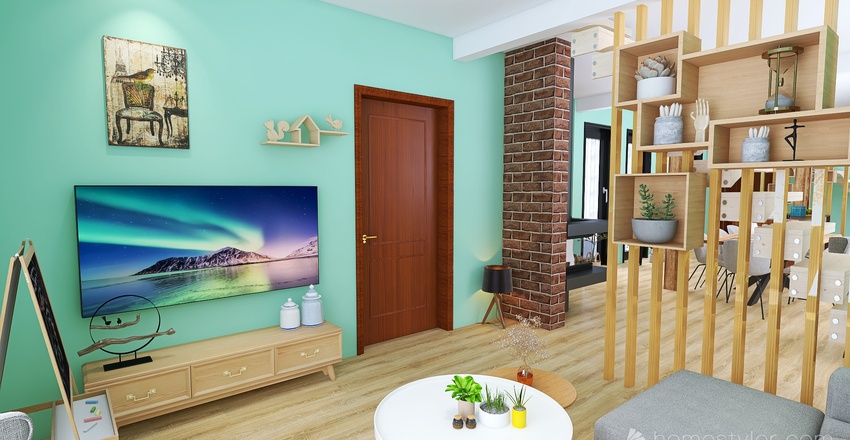 OLD HOUSE RENOVATION TORQUOISE 3d design renderings