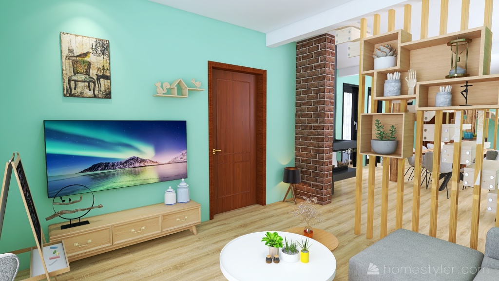OLD HOUSE RENOVATION TORQUOISE 3d design renderings