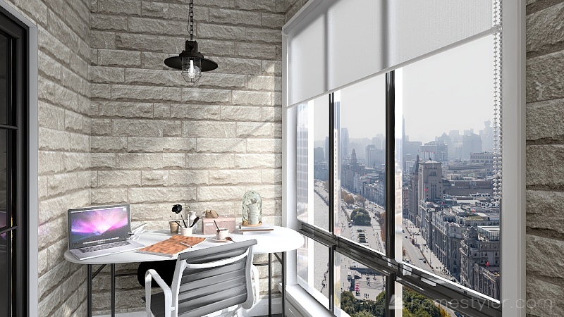 Balcony/Office 3d design renderings