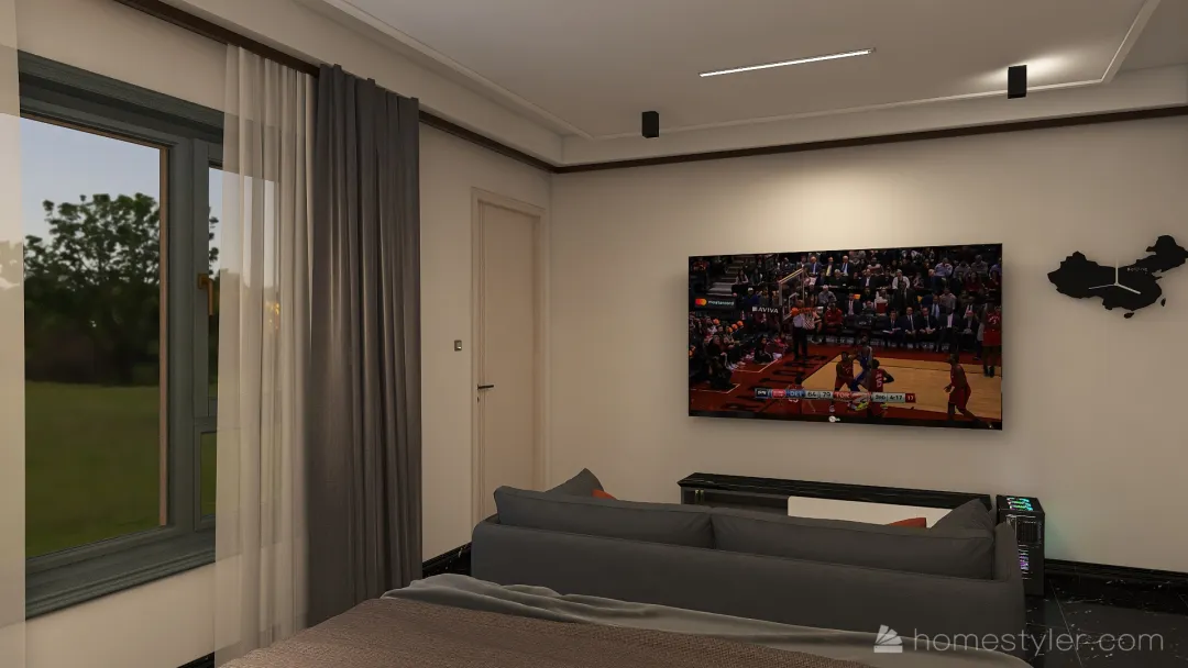 Gentlemen's bedroom on a budget 3d design renderings