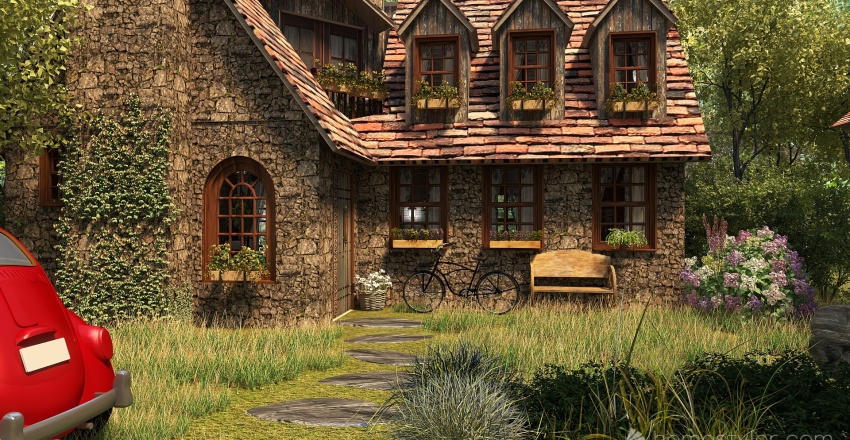 #HSDA2021Residential-Cottage 3d design renderings