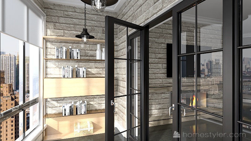 Balcony/Office 3d design renderings