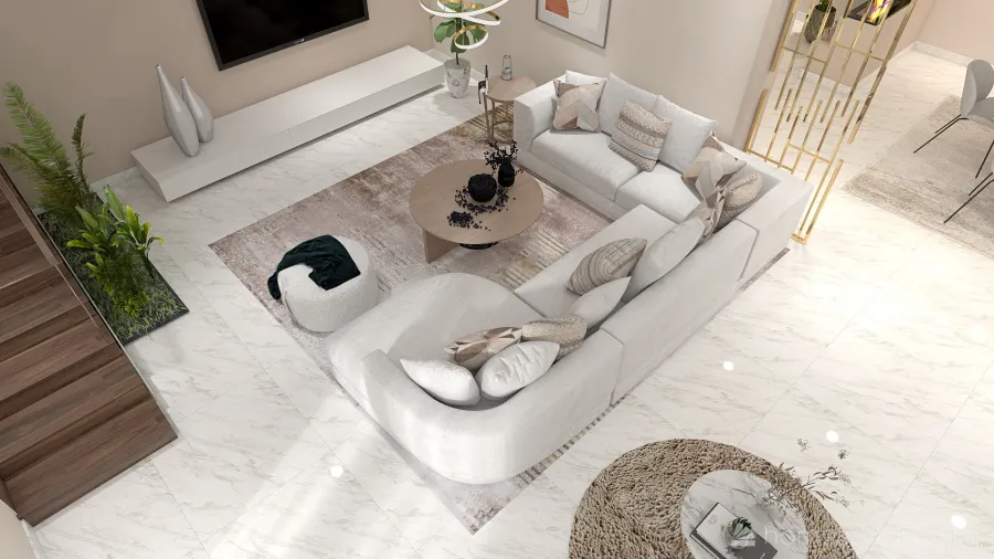 Living Room (Riyad Villa) 3d design renderings