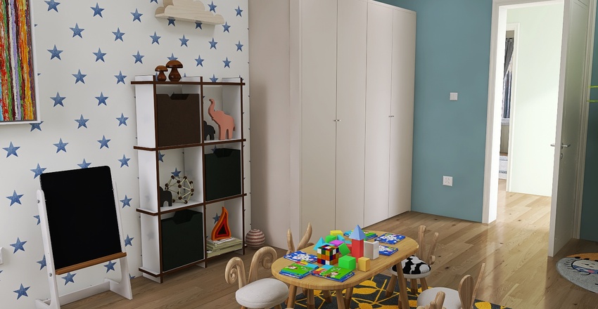 Kids Bedroom 3d design renderings