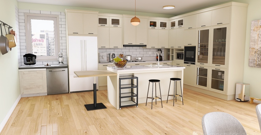 Living and Dining Room 3d design renderings