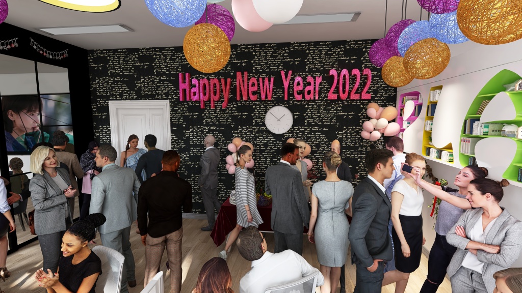 #PartyContest - In the office 3d design renderings