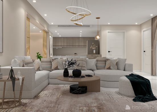 Living Room (Riyad Villa) Design Rendering