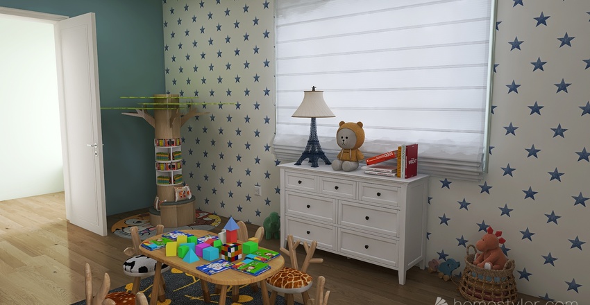 Kids Bedroom 3d design renderings