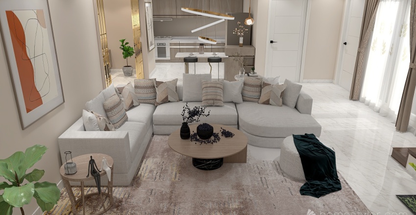 Living Room (Riyad Villa) 3d design renderings