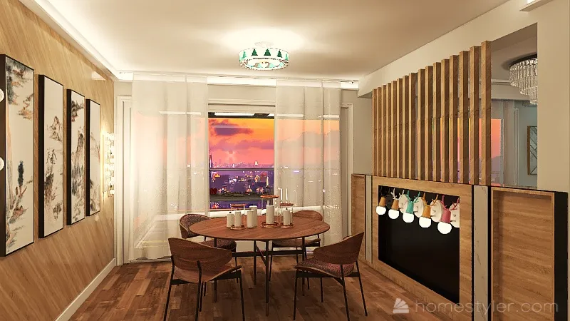 LivingDiningRoom 3d design renderings