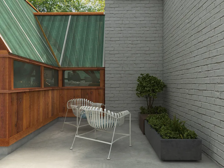 Garden House Green 3d design renderings