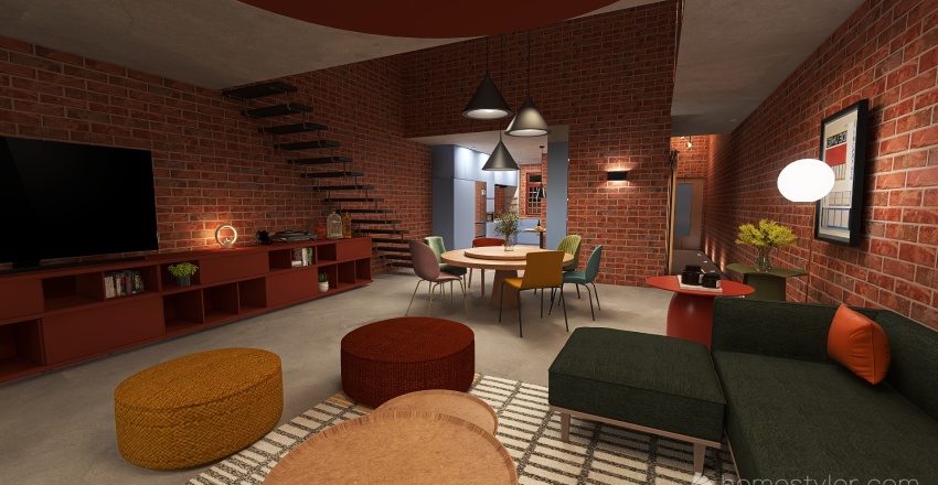 Casa en Chamberí 3d design renderings