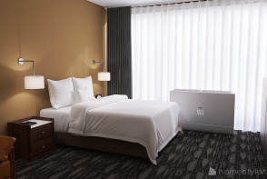 Hotel Room Design Rendering