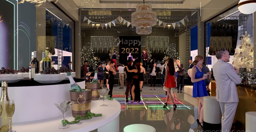 #PartyContest- Fiesta  de Nochevieja 3d design renderings