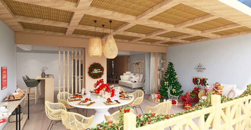 #PartyContest-new year on the beach 3d design renderings