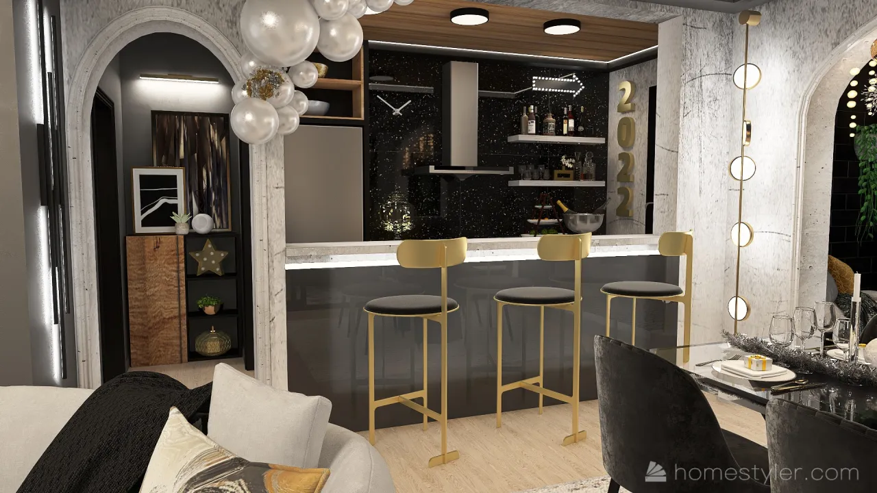 LivingDiningRoom 3d design renderings