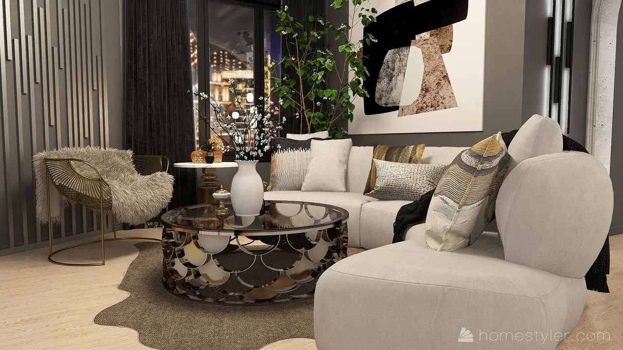 LivingDiningRoom 3d design renderings