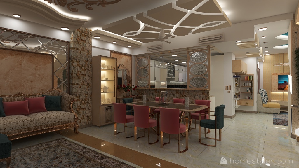 second flourعاطف لبيب (interior) 3d design renderings