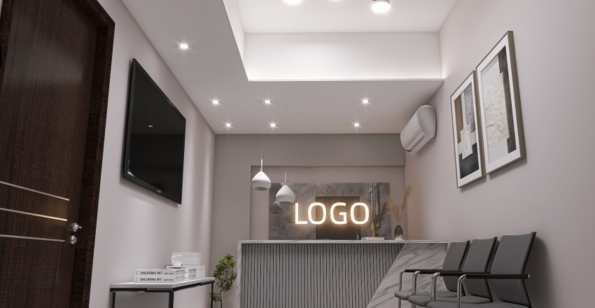 Afnan Project (Reception & office) 3d design renderings