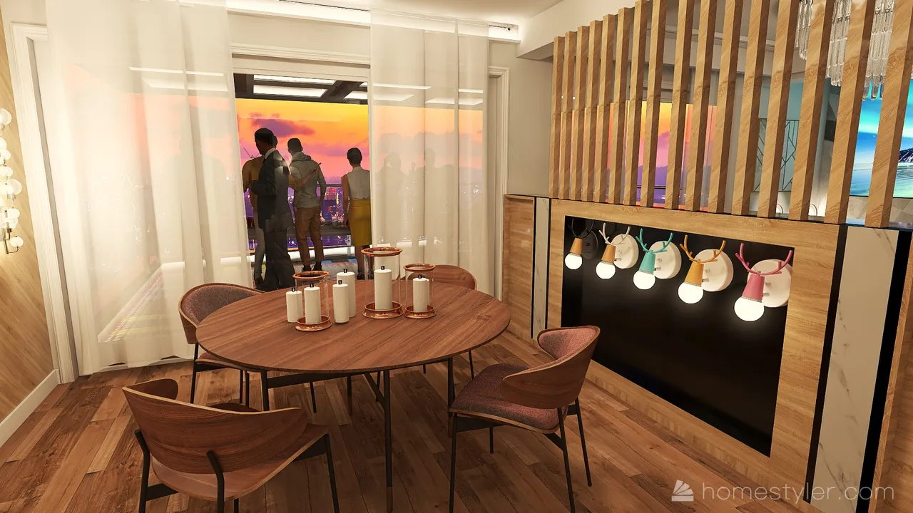 LivingDiningRoom 3d design renderings