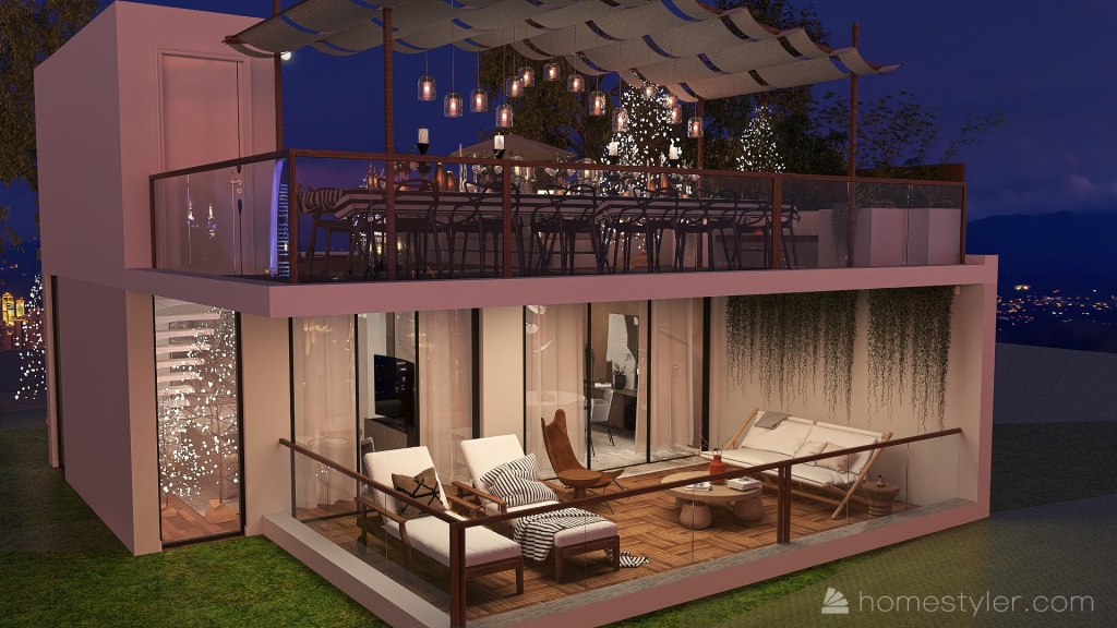 #partycontest - rooftop party 3d design renderings