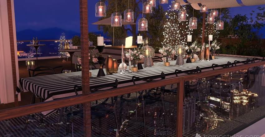 #partycontest - rooftop party 3d design renderings
