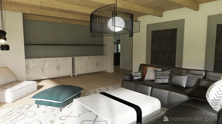 Farmhouse Southern Modern 3d design renderings