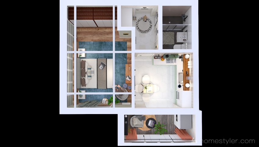 #Below 50 sqm #Loft  #Modern  #Residential  #Interior Design #50 - 100 sqm  3d design picture 48.21