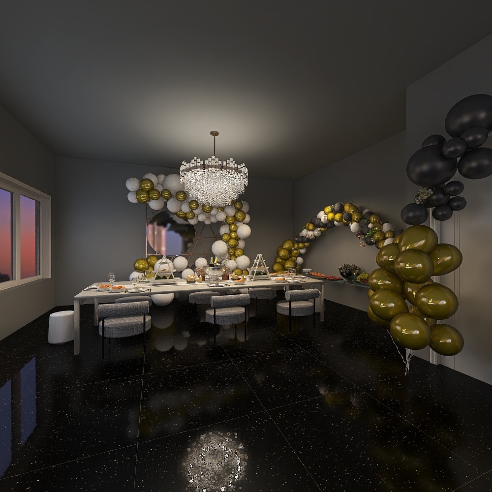 Party Area 3d design renderings