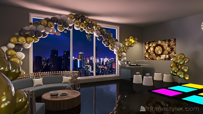#PartyContest-Disco 3d design renderings