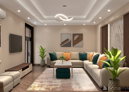 Living Room (Elkhobar-alQosor) Design Rendering