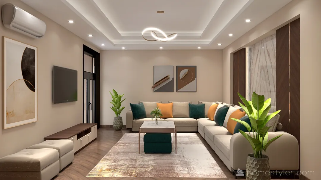 Living Room (Elkhobar-alQosor) 3d design renderings