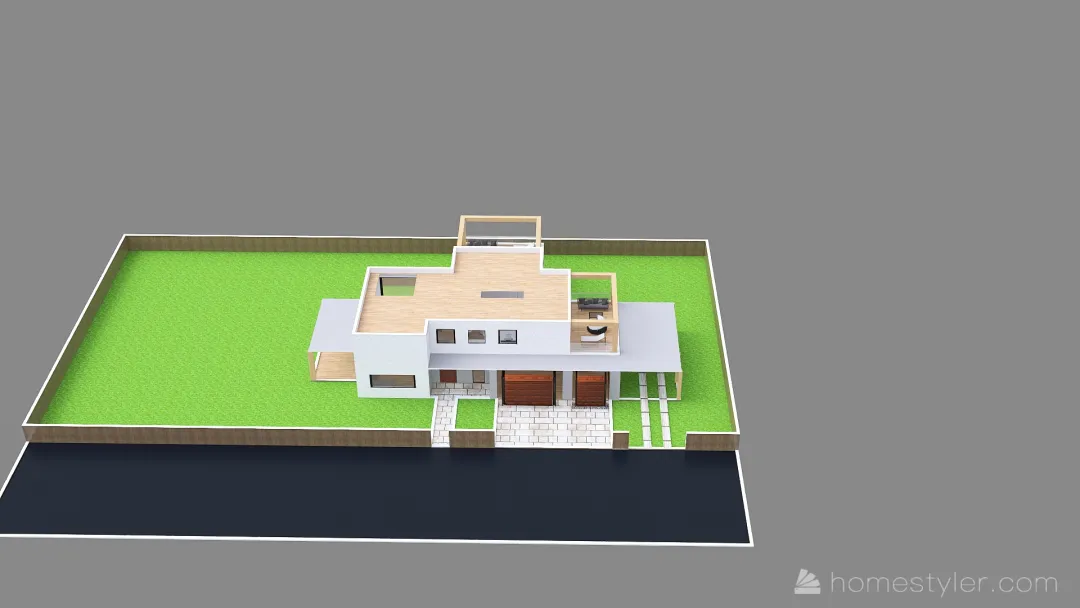 Dom i działka  - ver. 8 3d design renderings